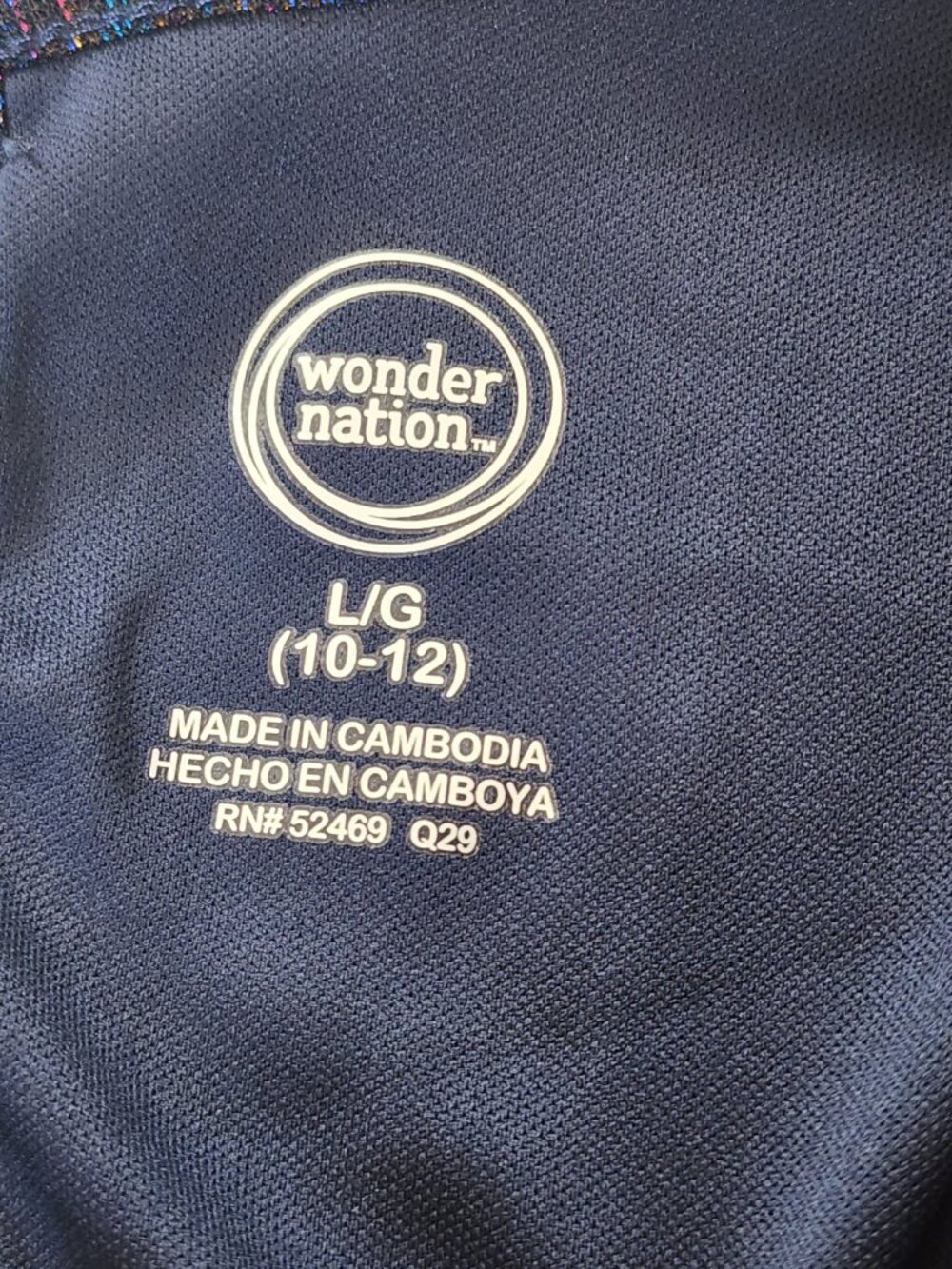 Wonder Nation Girls Metallic Navy Party Dress Size L 10‑12 - Picture 4 of 5